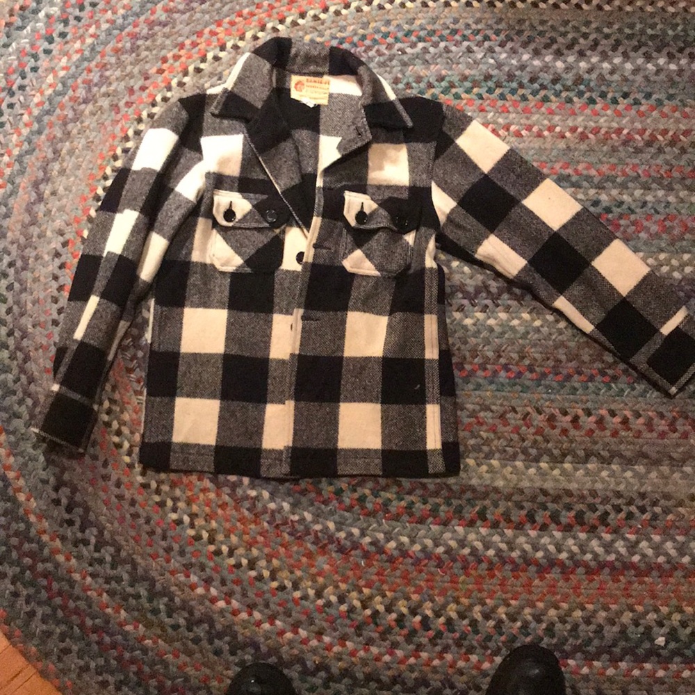Bemidji Woolen Mills Black & White Checked Vintage